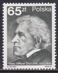 Poland 1987 Sc 2796 Explorer of Australia Pawel Edmund Strzelecki Stamp MNH