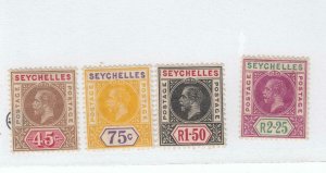 SEYCHELLES # 70-73 VF-MLH KGV TOP VALUES CAT VALUE $95+