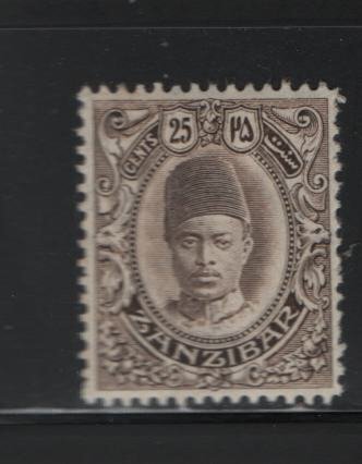 ZANZIBAR, 105 Hinged,  1908-09 Sultan Ali bin Hamoud
