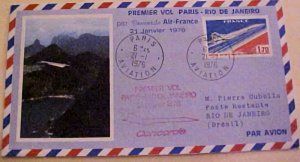 FRANCE CONCORDE FLIGHTS B/S RIO DE JANIERO JA 21,1976