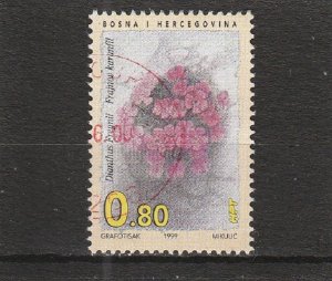 Bosnia & Herzegovina  (Croat) Scott#  48  Used (1999 Dianthus Freynil)