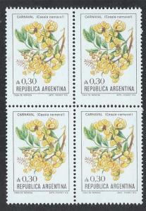 ARGENTINA SC# 1443A B/4 FVF/MNH 1985