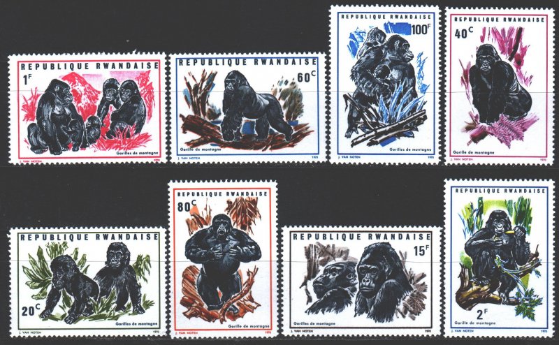 Rwanda. 1970. 400-7. gorilla fauna. MNH.