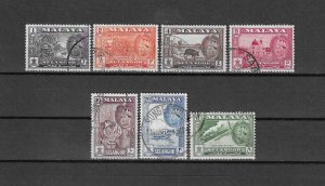 MALAYA/SELANGOR 1961/2 SG 129/35 USED Cat £16