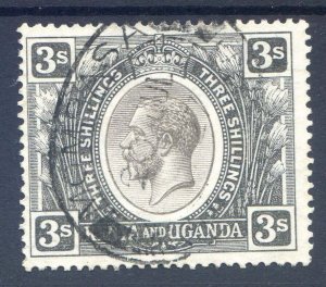 East Africa & Uganda Protectorate 3s Jet Black SG90a Fine Used