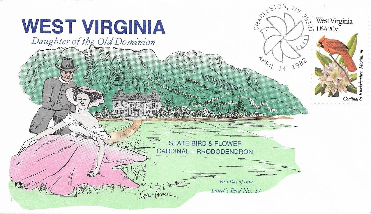 1982 FDC, 2000, 20c West Virginia, Land's End No. 17 United States