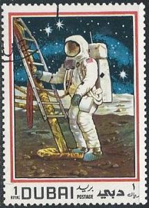 Dubai 118b (used cto) 1r astronaut on moon