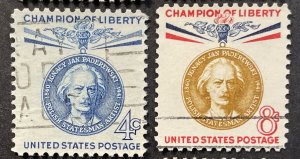 US #1159-1160 Used F/VF 4c/8c Champion of Liberty: Ignacy Paderewski [B44.1.2]
