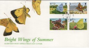 Guernsey 1997 FDC Sc 586-589 Butterflies Set of 4