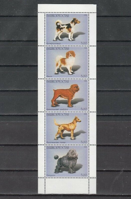 Bashkortostan, 2001 Russian Local. Dogs sheet of 5. ^