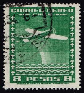 Chile #C105 Airplane; Used (0.25)