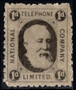 1884 Great Britain 1 Pence National Telephone Company Revenue Unused