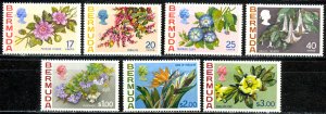 Bermuda Sc# 322-328 MH 1975 Flowers
