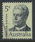 Australia  Sc# 450  Edmund Barton  1969 Used  Booklet stamp see details 