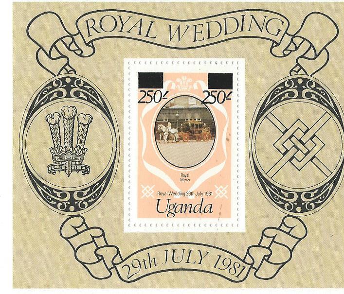 Uganda #317a Souvenir Sheet  Royal Weding (MNH) CV $1.50