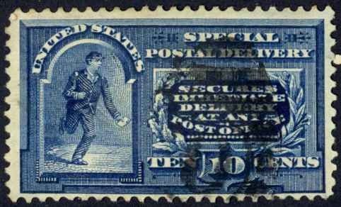 USA Sc# E4 Used 1894 10c Messanger Running