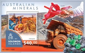 SOLOMON IS. - 2015 - Australian Minerals - Perf Souv Sheet - Mint Never Hinged