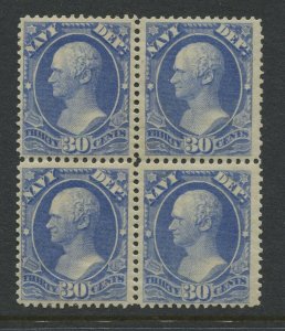 O44 Navy Dept Official Mint Block of 4 Stamps  BY2176