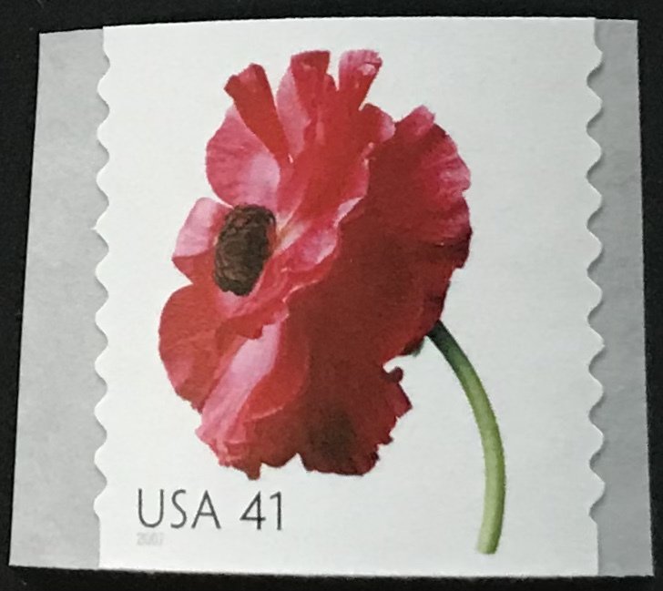 US MNH #4173 Coil Single Poppy Beautiful Blooms SCV $2.00