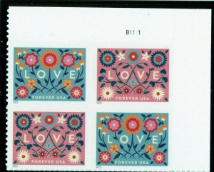 US  5660-61   LOVE  - UR Forever Plate Block of 4 - MNH - 2022 - B1111 