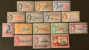 Turks and Caicos Islands Scott #121-35 hinged