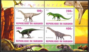 Burundi 2010 Dinosaurs I Sheet MNH** Cinderella !