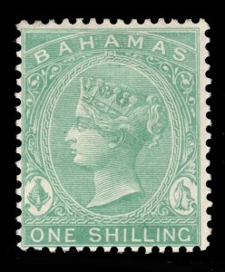 MOMEN: BAHAMAS SG #39b P14 CROWN CC WMK MINT OG H £120 LOT #67458*