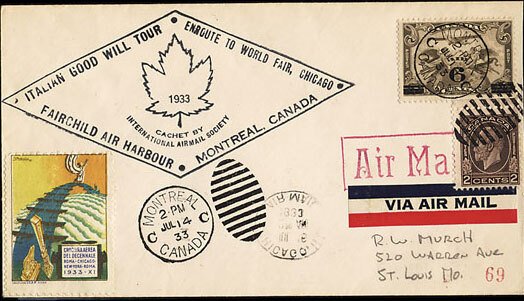 Canada, 1933 Italian Good Will Tour of the Italian Flying Armada of General B...