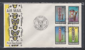 Papua New Guinea #604-07 (1984 Traditional Crafts set) unaddressed cachet FDC