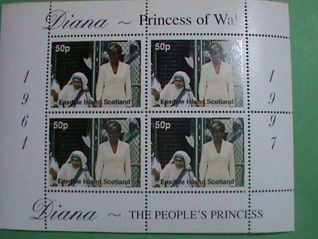 SCOTLAND STAMP-1997-DIANA- PRINCESS OF WALES -MOTHER THRESA-MINT-NH  S/S  SHEET