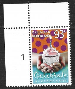 Caribbean Netherlands #9 93c Greetings - Celebrate Another Year ~ MNH