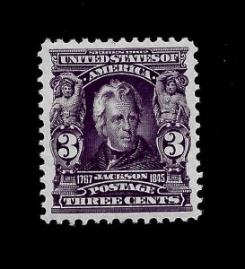 US 1903 Sc# 302 3 c Jackson Mint NG - Vivid Color - Centered Gem 