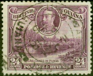 British Guiana 1934 24c Purple SG294 Fine Used