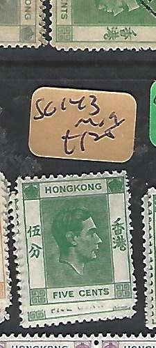 HONG KONG  (P2510B)   KGVI  5C    SG 143     MOG