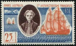 French Antarctic Terr. SC# 20 Yves-Joseph de Kerguelen-Termarec 25