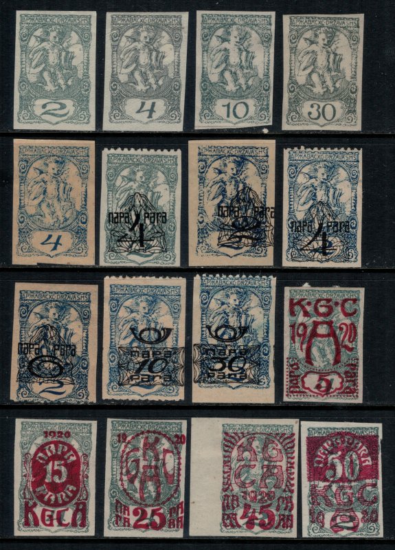 Yugoslavia #3LP1-2,4-5,11,5,9-23,4LB1-5*  CV $4.00