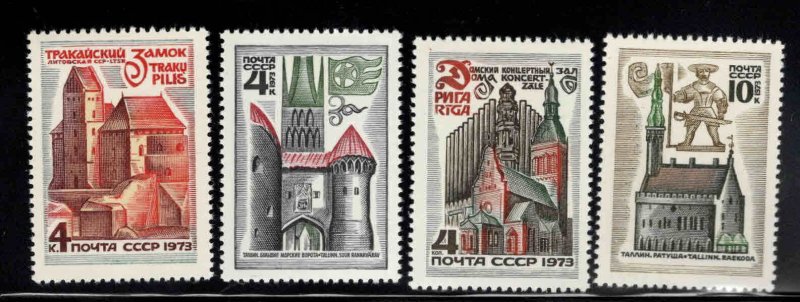 Russia Scott 4150-4153 MNH** 1973 Baltic Architecture set