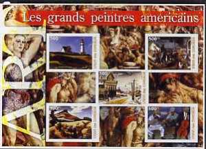 Comoro Islands 2005 Paintings (Great Americans) large imp...