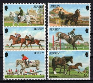 Jersey 767-772 MNH Horses Sports Pets Farm Animals ZAYIX 0524S0071