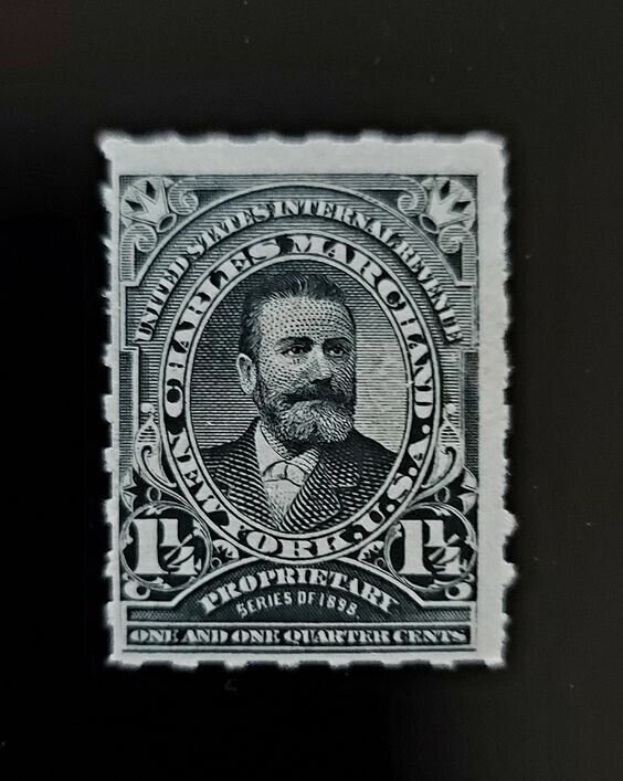 1898 Charles Marchand 1 1 /4c USA Internal Revenue RS296 Private Die Proprietary