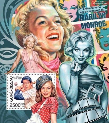 Marilyn Monroe Cinema Music Hollywood Movies Guinea-Bissau MNH stamp set