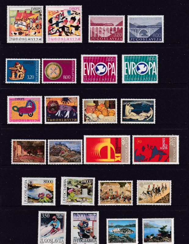 Yugoslavia a small MNH lot of moderns (about 1980's)