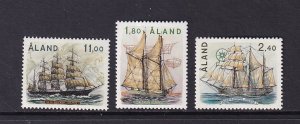 Aland islands   #31-33   MNH  1988  sailing ships