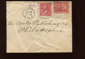 R164 BATTLESHIP REVENUE STAMP  ILLEGAL USE ON 1898 COVER (CV 88)