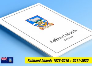 COLOR PRINTED FALKLAND ISLANDS 1878-2020 STAMP ALBUM PAGES (190 illustr. pages)