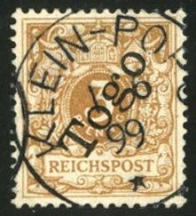 German Colonies, Togo #1var (Mi. 1e) Cat€160, 1897 3pf light over, used, wi...