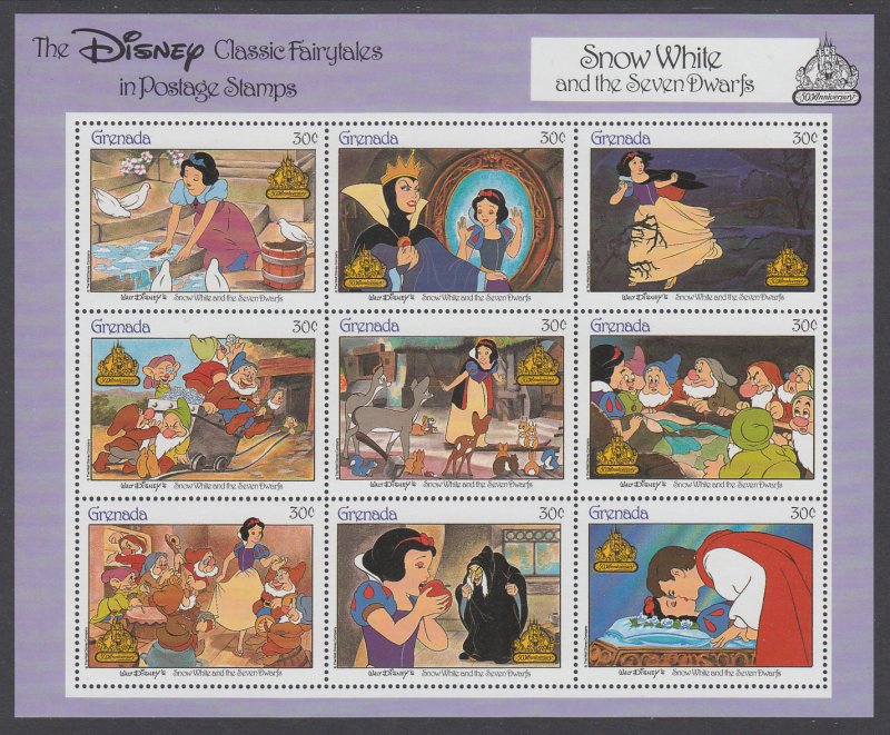 Grenada 1540 Disney's Souvenir Sheet MNH VF