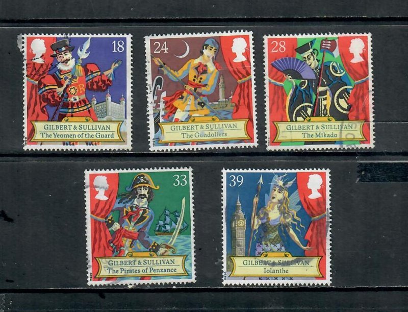 G.B 1992 COMMEMORATIVE SET,GILBERT AND SULLIVAN ISSUE h 300322  USED