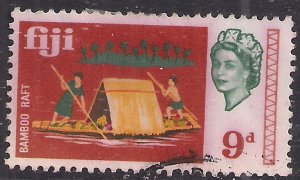 Fiji 1968 QE2 9d Bamboo Raft used SG 377 ( C330 )