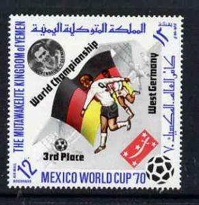 Yemen - Royalist 1970 World Cup Football 12b value (Germa...